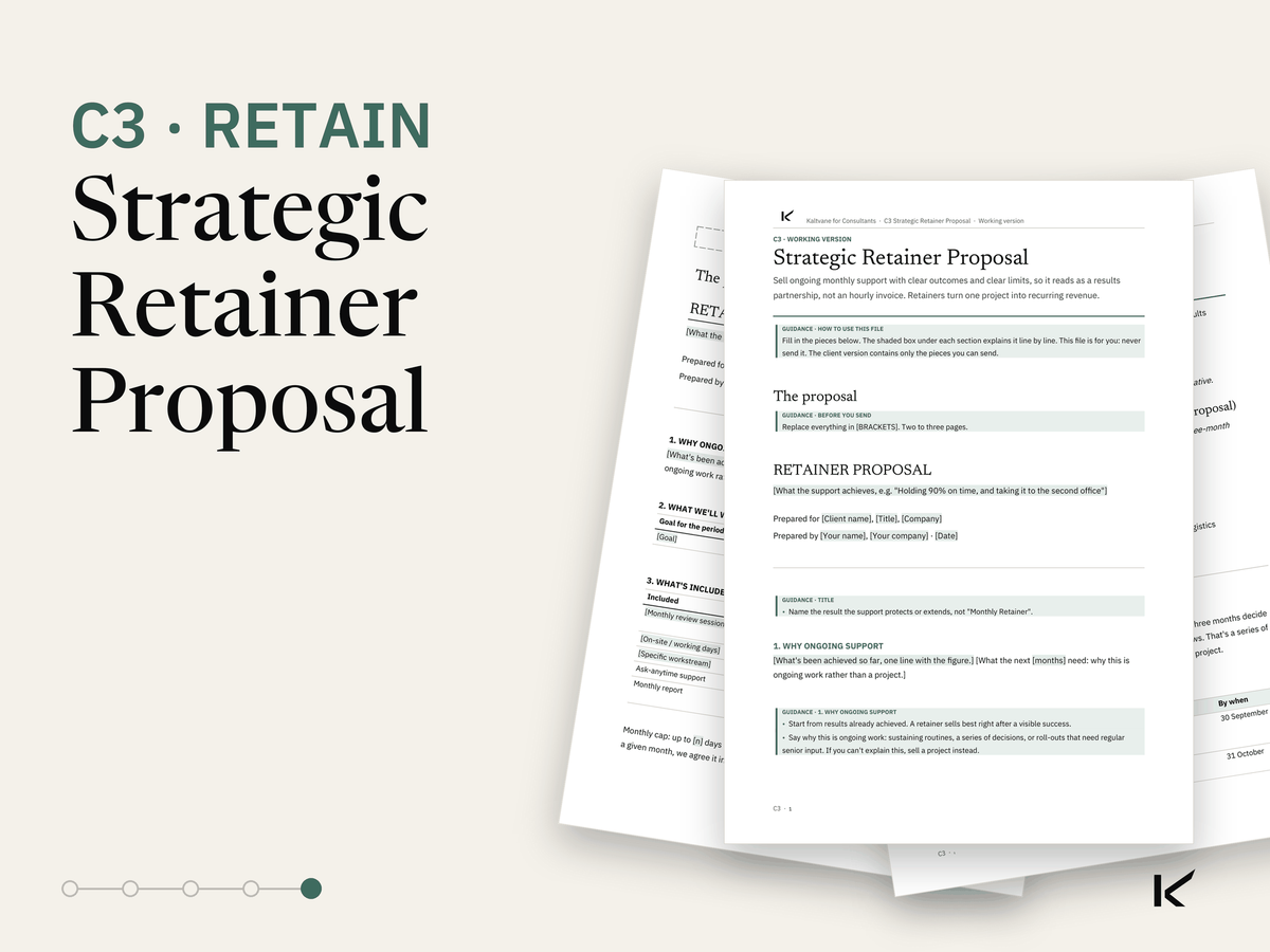 Cover of Strategic Retainer Proposal
