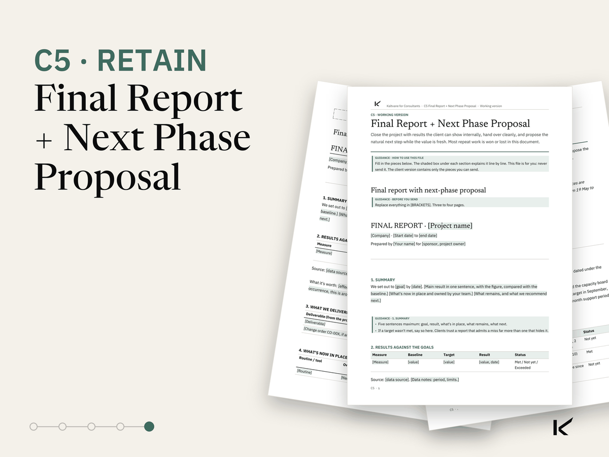 Cover of Final Report + Next Phase Proposal