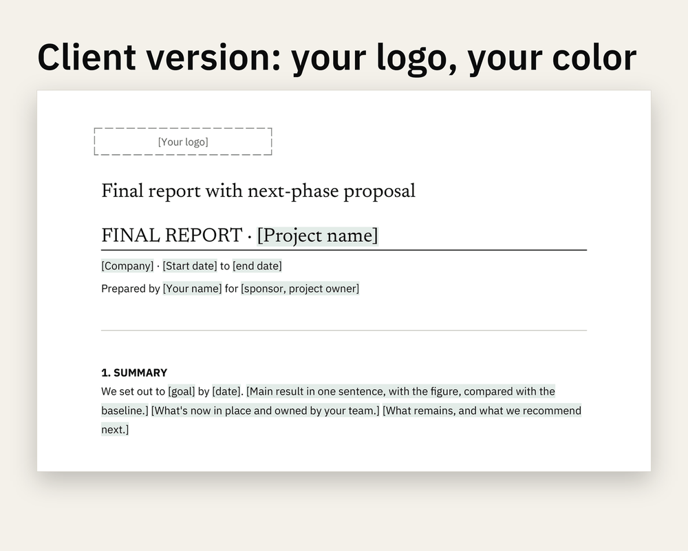 Preview 1 of Final Report + Next Phase Proposal