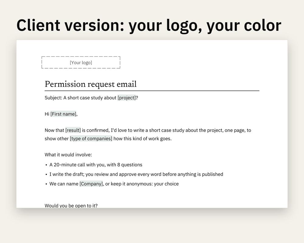 Preview 1 of 3: page of the Case Study client version