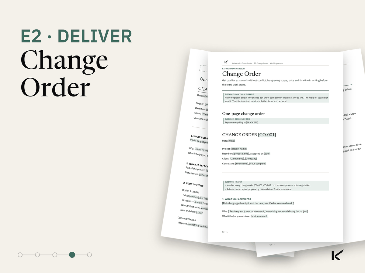 Cover of Change Order, E2
