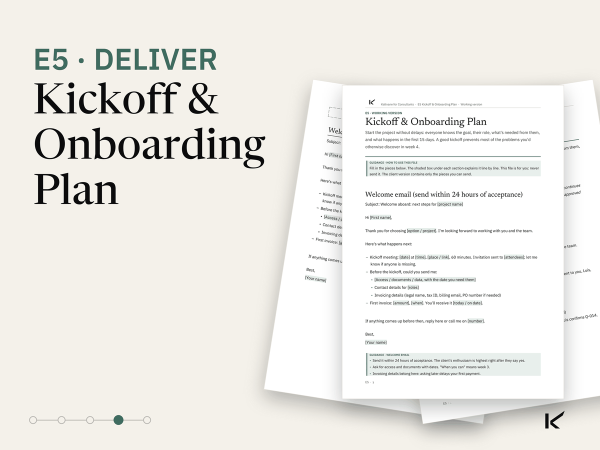 Cover of Kickoff & Onboarding Plan