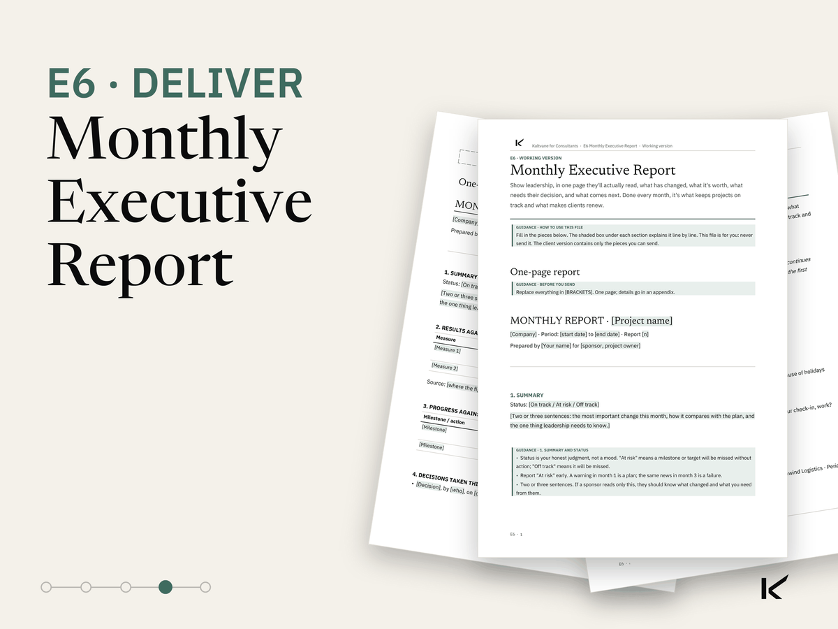 Cover of Monthly Executive Report
