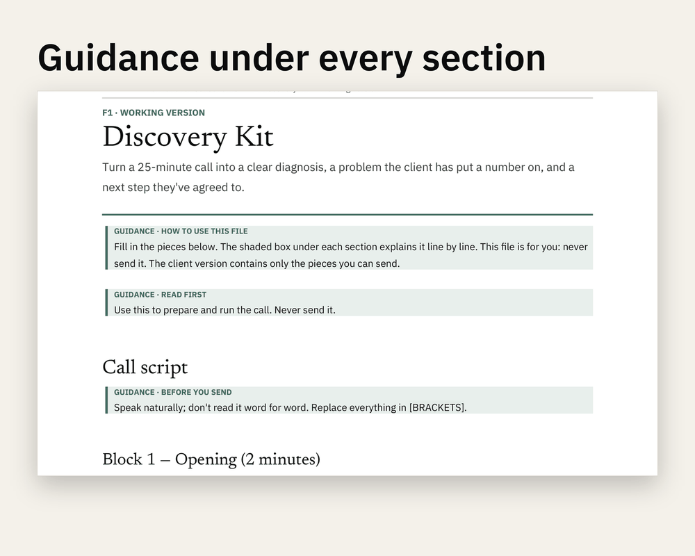 Preview 2 of 3: page of the Discovery Kit client version