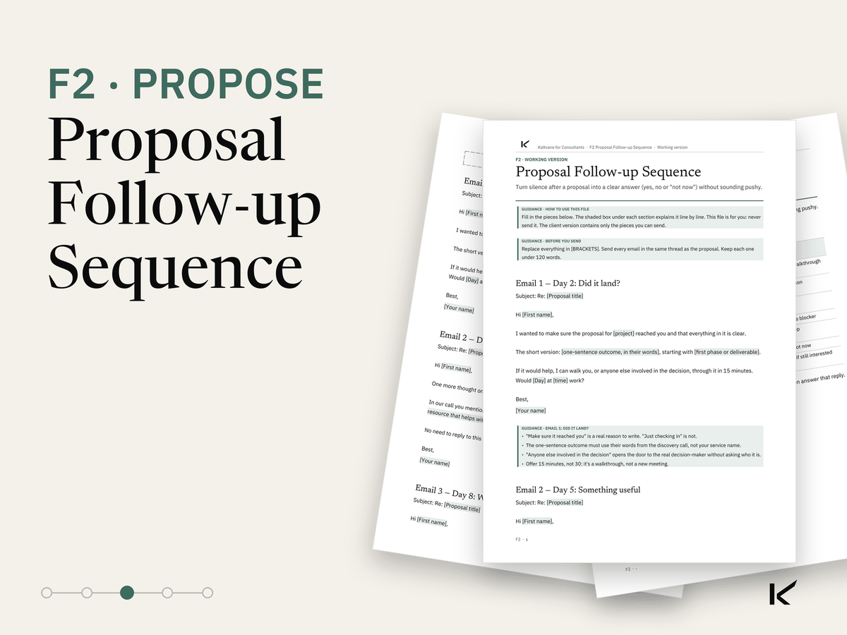 Cover of Proposal Follow-up Sequence