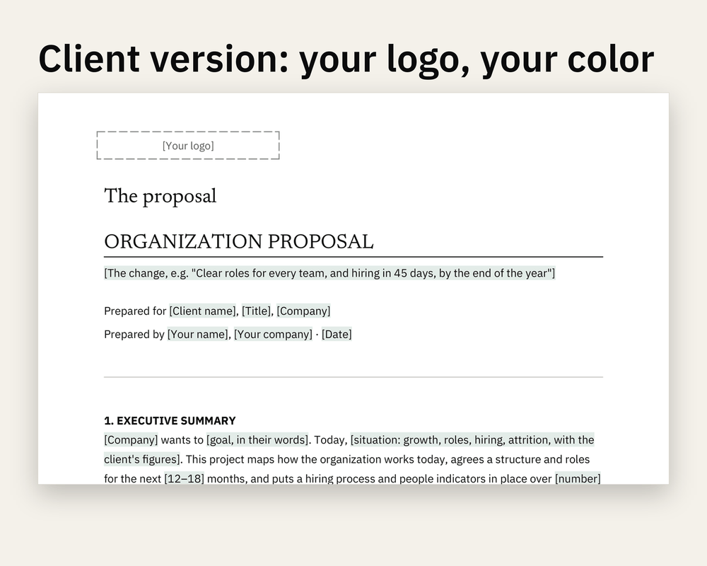 Preview 1 of HR & Organization Consulting Proposal