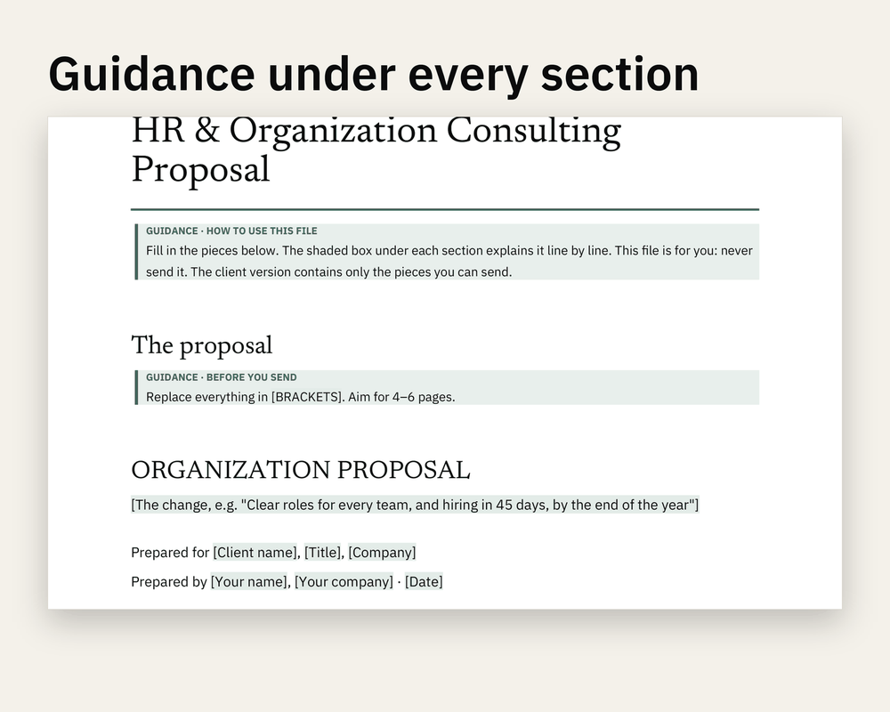 Preview 2 of HR & Organization Consulting Proposal